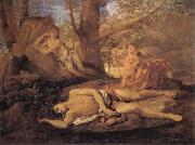 Nicolas Poussin E-cho and Narcissus Norge oil painting reproduction